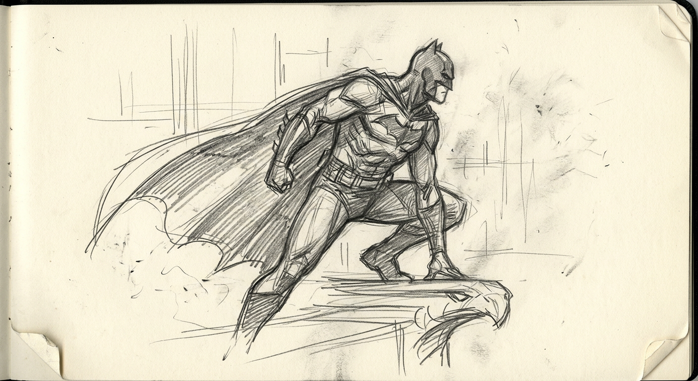 Batman (all suits) sketch placeholder — sketch placeholder