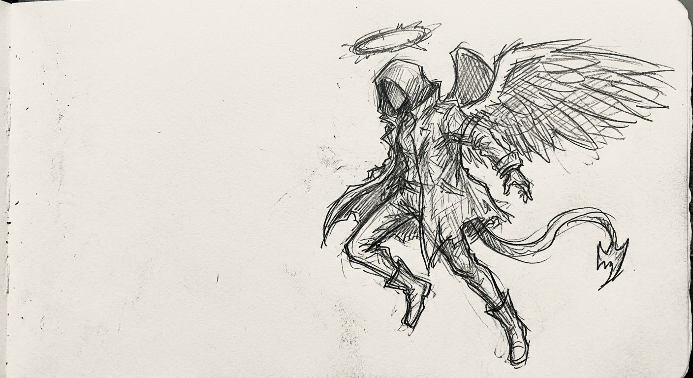 Angel Devil cosplay reference — sketch placeholder