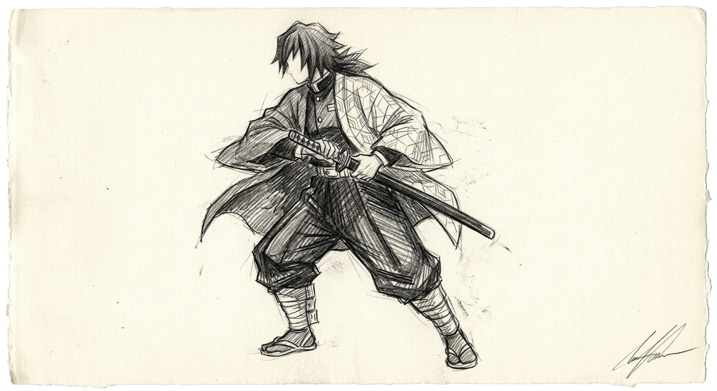 Giyu Tomioka sketch placeholder — sketch placeholder