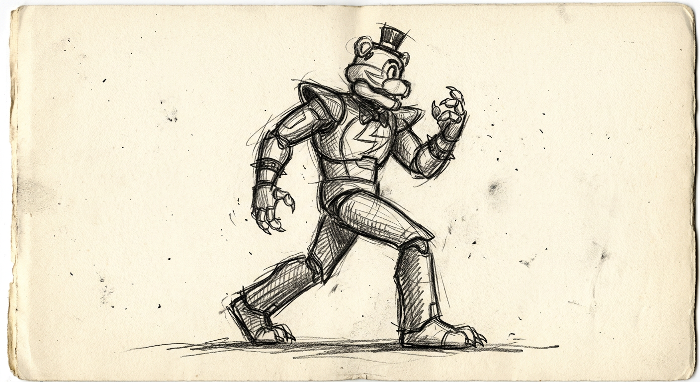 Freddy Fazbear / Glamrock Freddy sketch placeholder — sketch placeholder