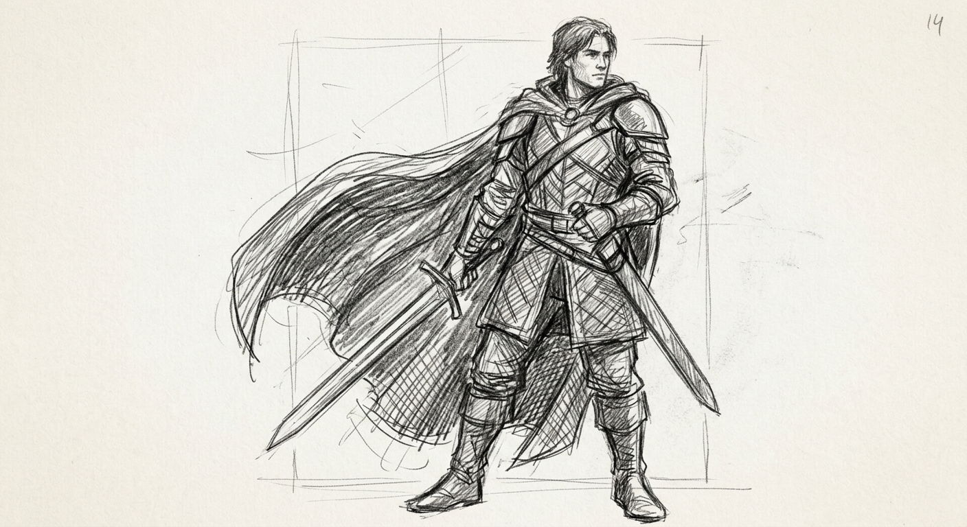 Aemond Targaryen sketch placeholder — sketch placeholder