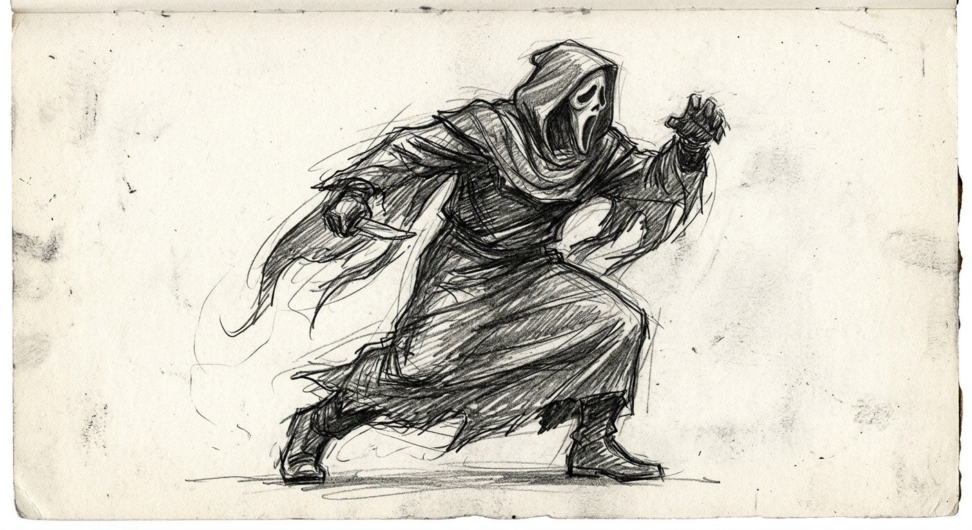Ghostface sketch placeholder — sketch placeholder