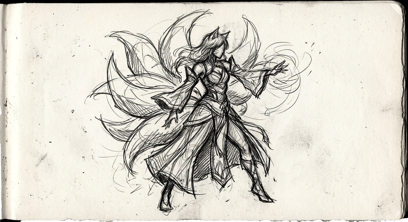 Ahri sketch placeholder — sketch placeholder